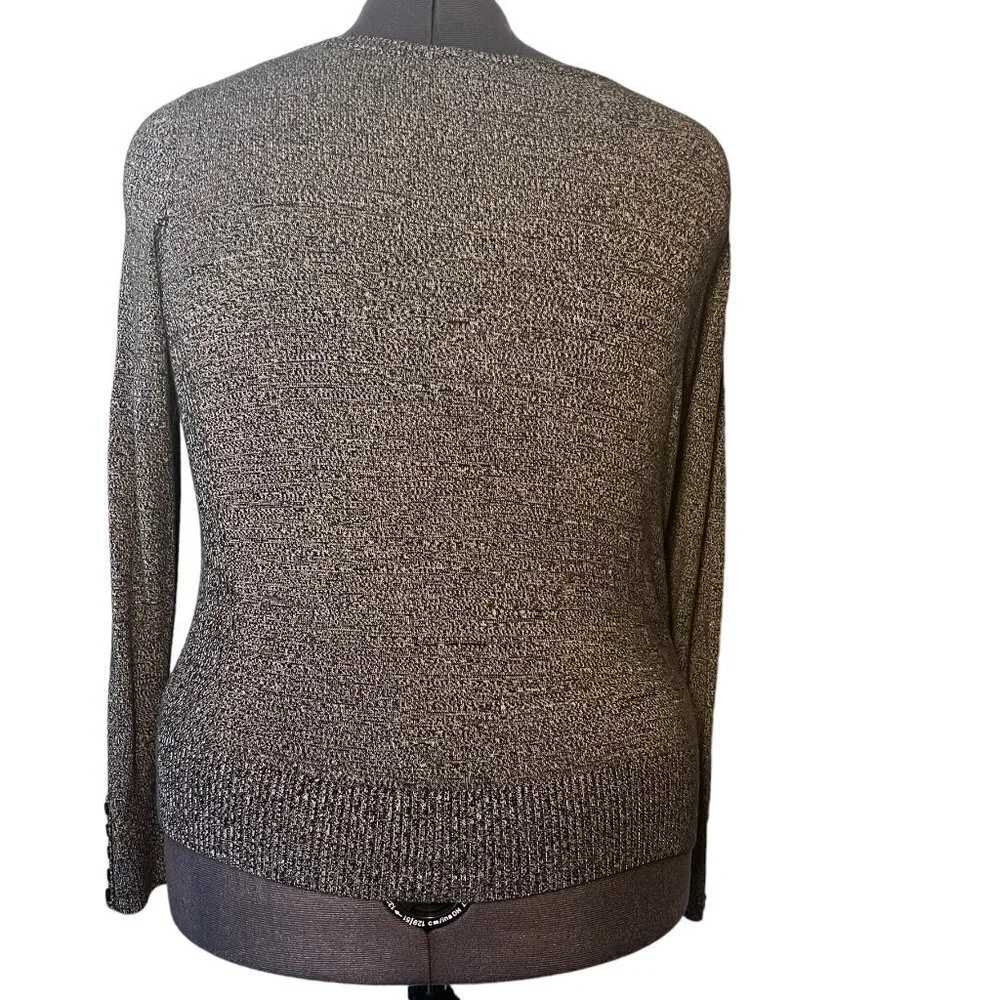 Lane Bryant Dark Gray & White V-Neck Sweater (Size 18/20) - Picture 3 of 5